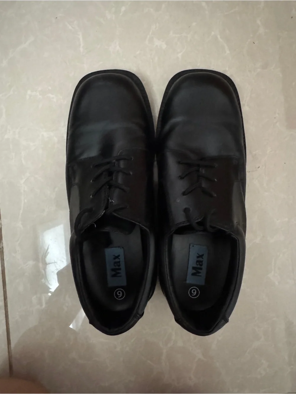 Men's Black Lace-Up Oxford Dress Shoes
